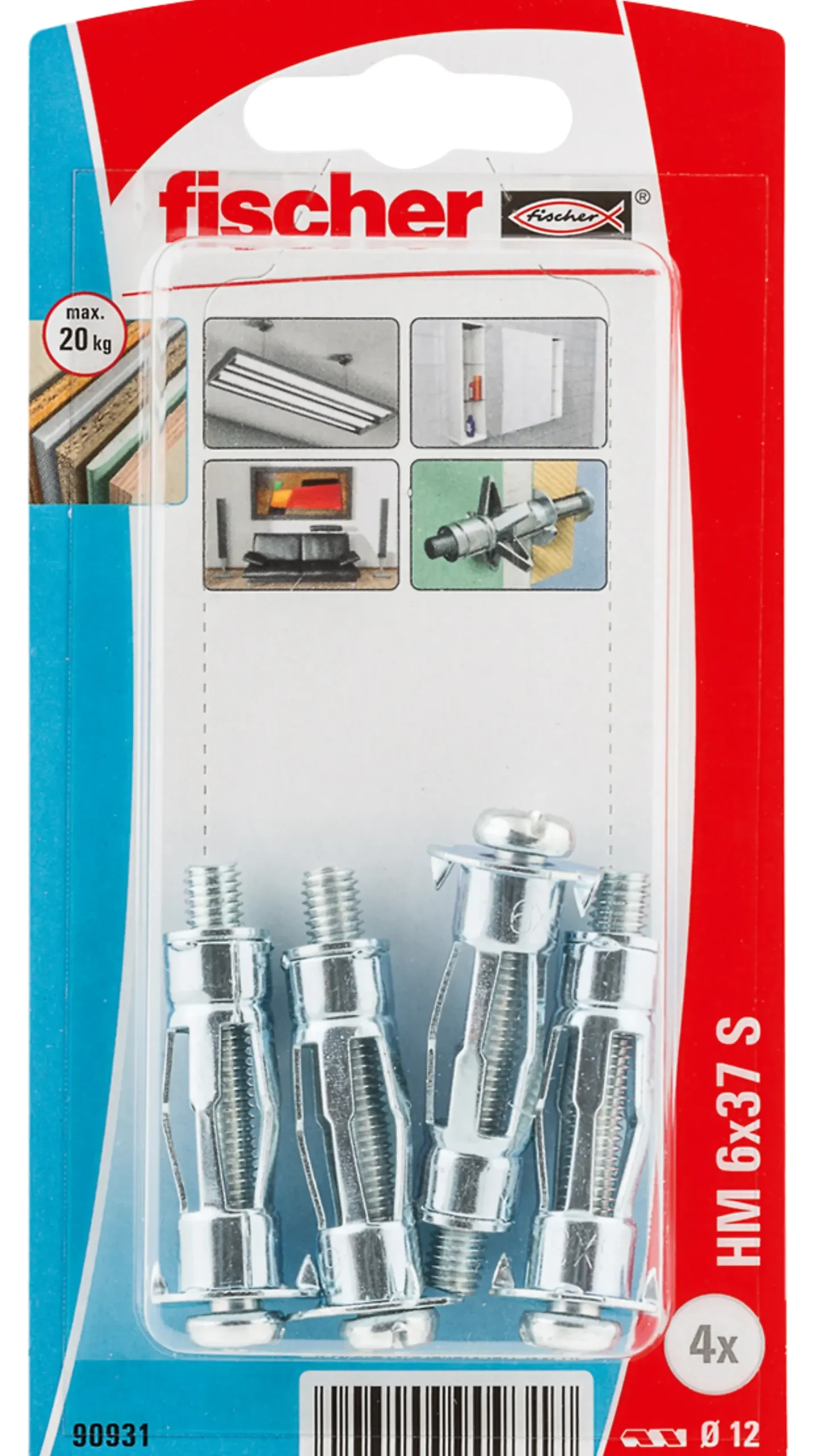 Gipsplateanker HM 6x37mm 4stk-Fischer Sale