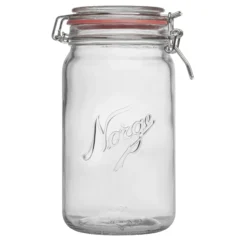 Glass med hengslet lokk 1l-Norgesglasset Best