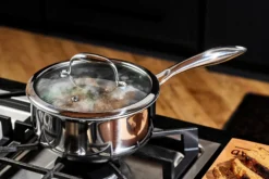 Gryte med glasslokk 2,8l hybrid-Hexclad Outlet