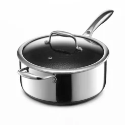 Gryte med glasslokk 4,7l hybrid-Hexclad Discount