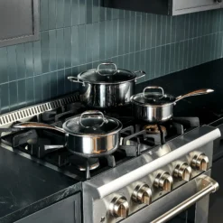Grytesett hybrid med 3 gryter og 3 lokk-Hexclad Discount
