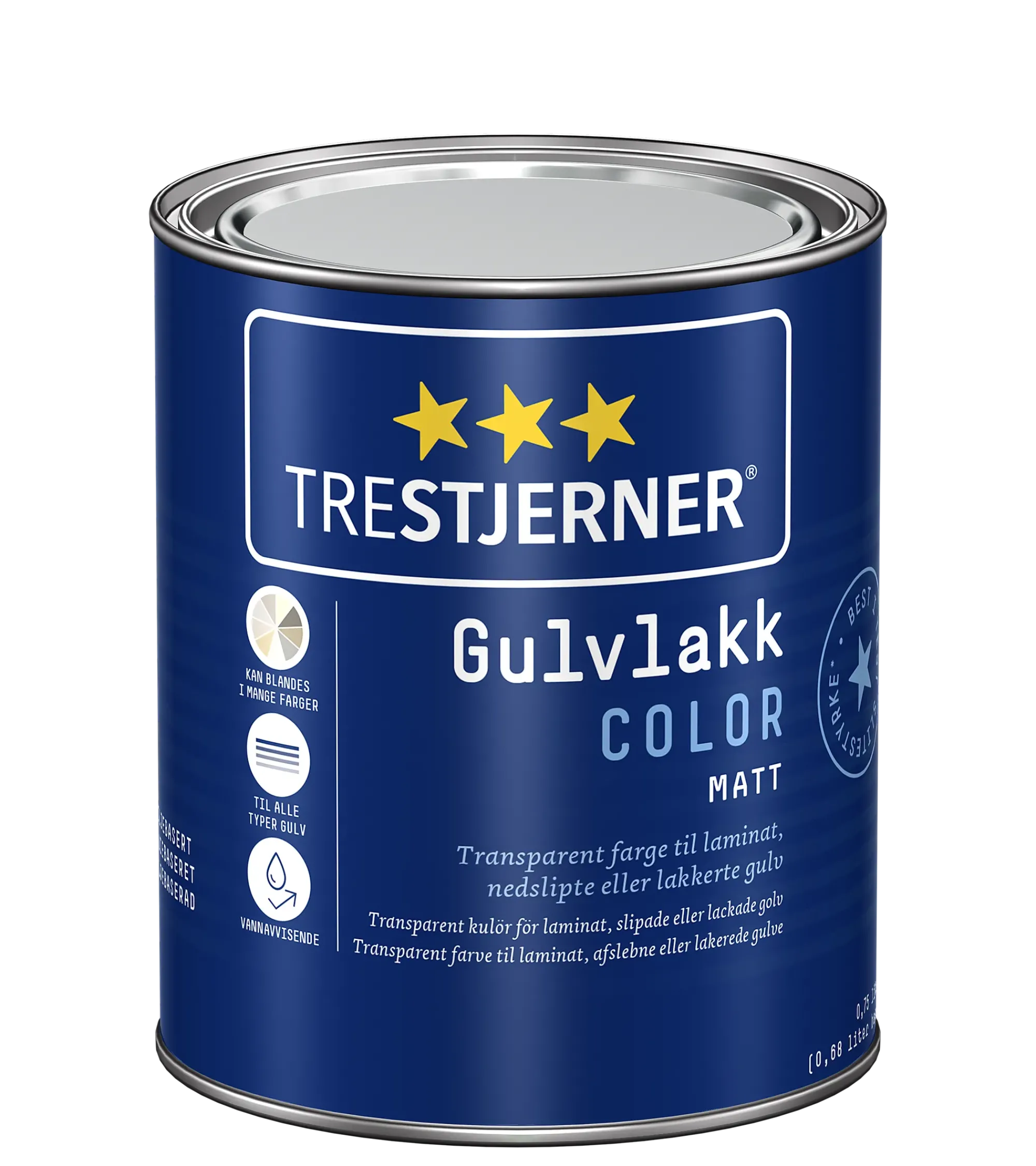 Gulvlakk color 0,68l-Trestjerner