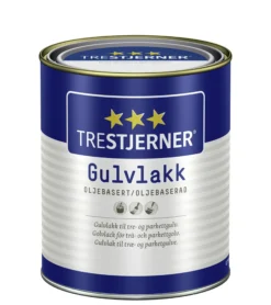 Gulvlakk oljebasert halvblank 0,75l-Trestjerner New
