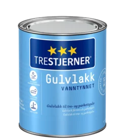 Gulvlakk silkematt vannbasert 0,75l-Trestjerner New