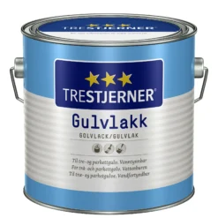 Gulvlakk vannbasert silkematt 3l-Trestjerner Sale