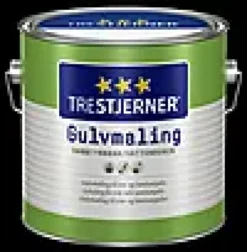 Gulvmaling halvblank hvit 3l-Trestjerner Outlet