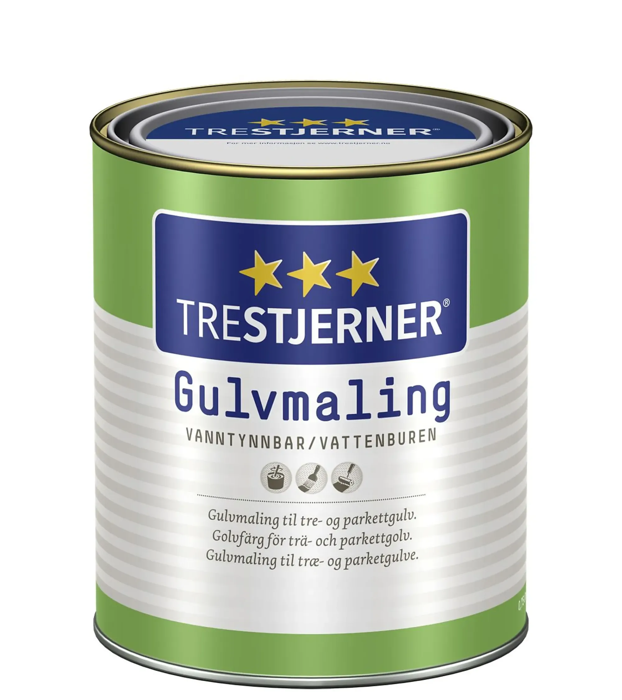 Gulvmaling matt A-Base 0,68l-Trestjerner New