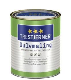 Gulvmaling matt hvit 0,75-Trestjerner Best