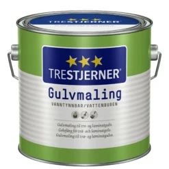Gulvmaling matt hvit 3l-Trestjerner Sale