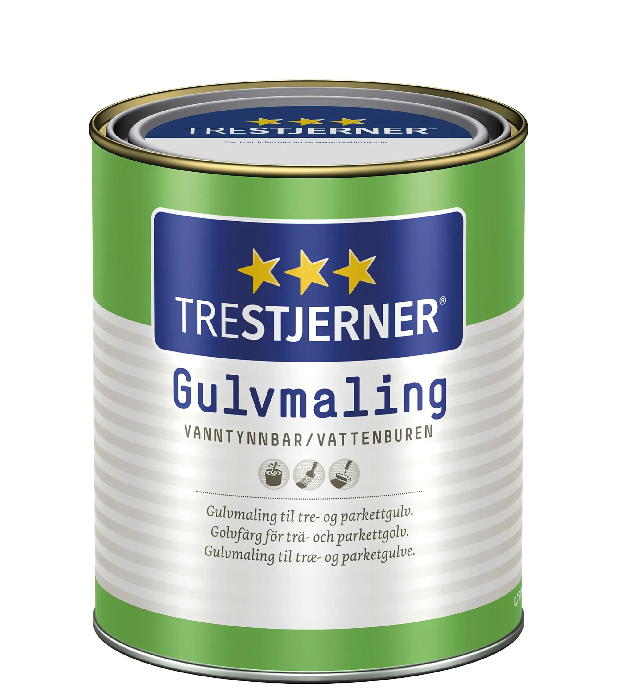 Gulvmaling matt klar base 0.68l-Trestjerner New