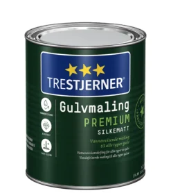 Gulvmaling premium klar hvit base 0.68l-Trestjerner Sale