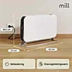 Gulvovn frittstående med elektronisk termostat 2000w-Mill
