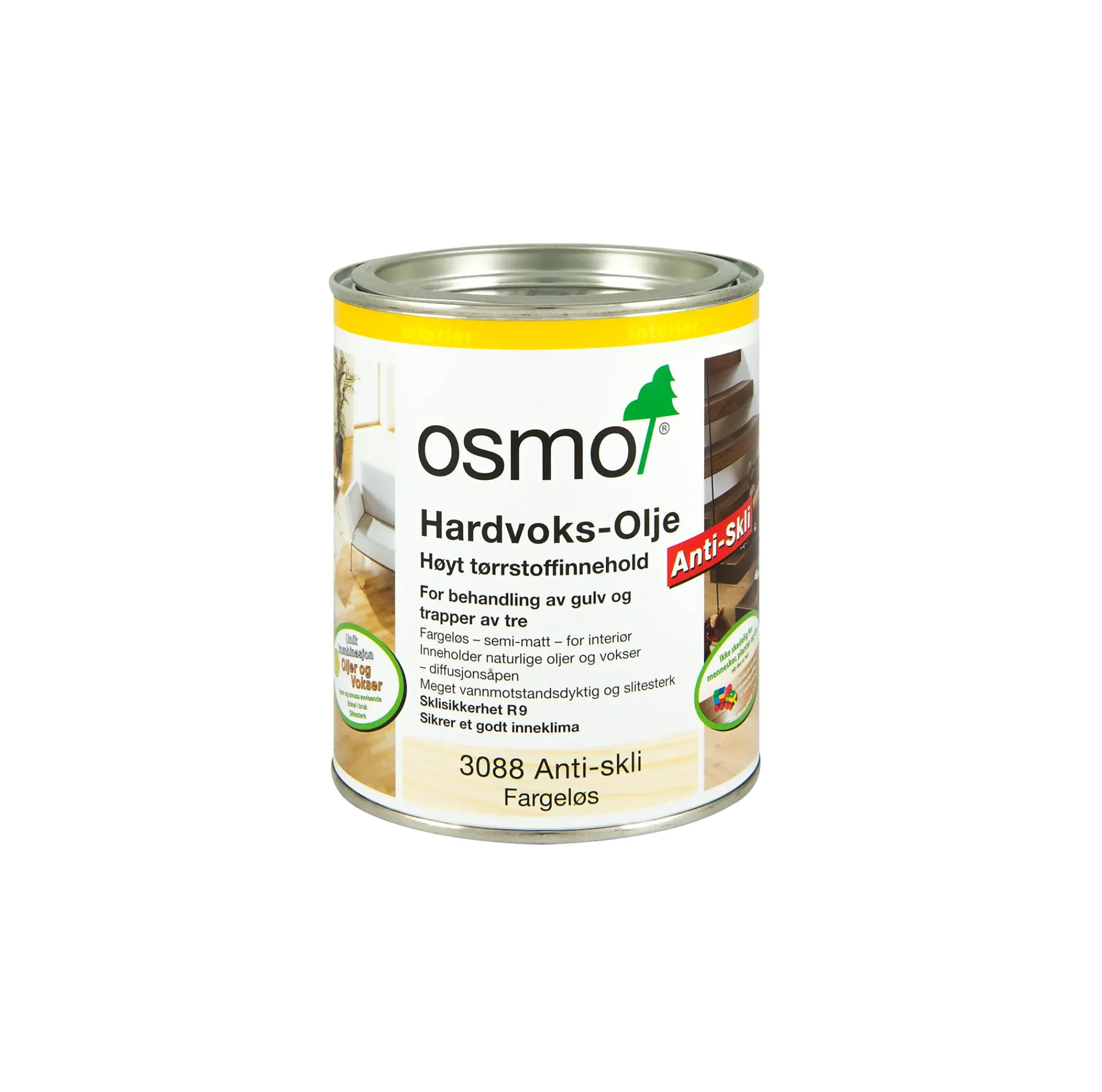 Hardvoksolje 3088 antiskli semimatt 0,75l-Osmo Hot