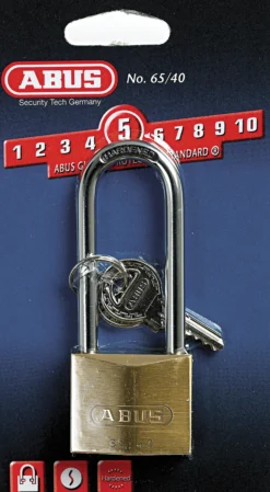 Hengelås 65/40 HB63 messing-Abus New