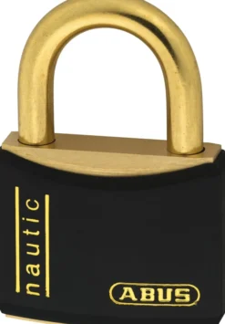 Hengelås T84MB/30 sort nautic i messing triple-Abus Outlet