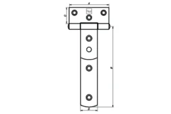 Hengsel T 1761 galv 155mm-Pn Beslag Clearance