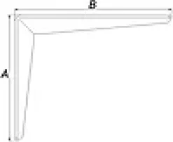Hylleknekt formpresset 100x125mm-Pn Beslag Discount