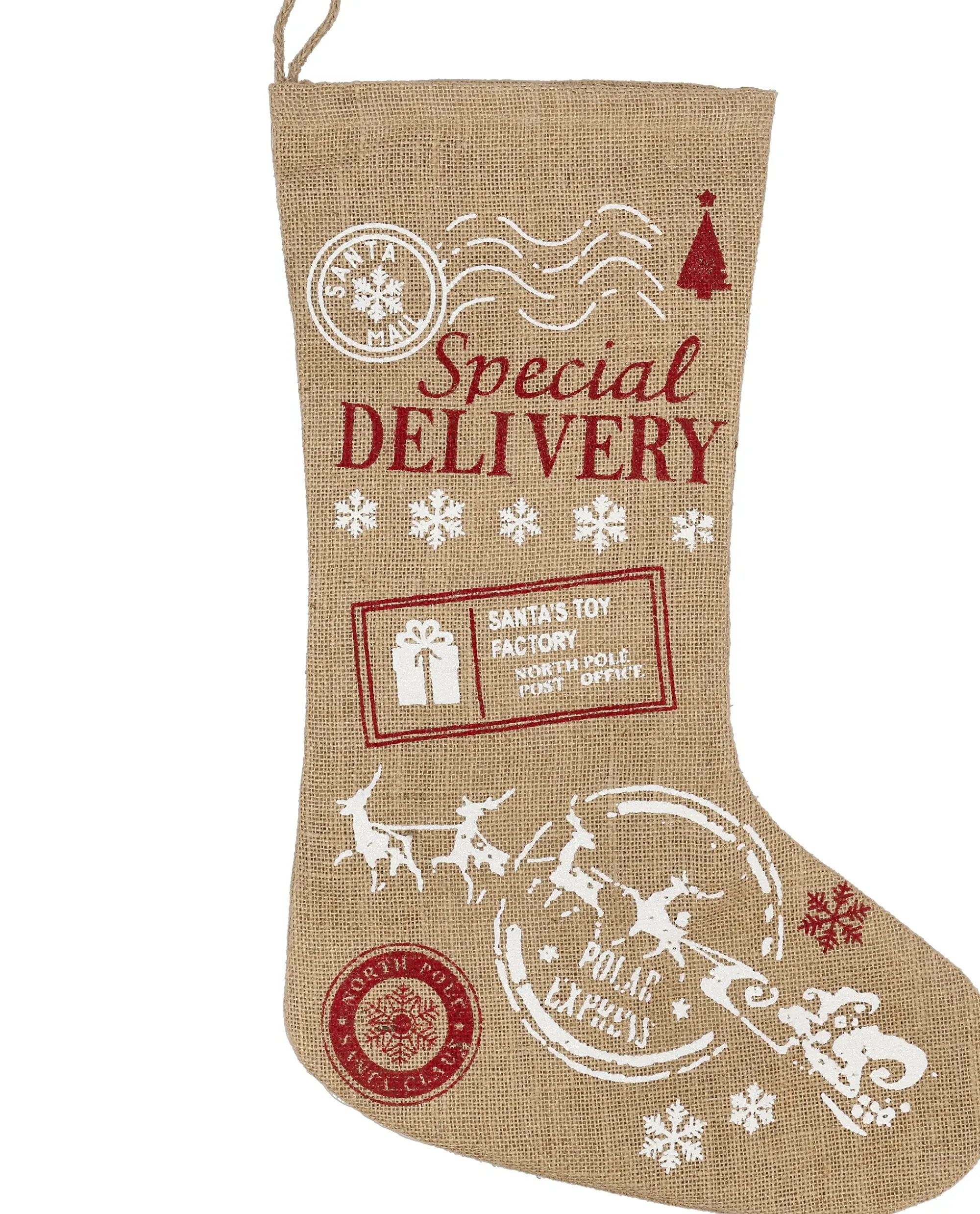 Julesokk natur jute-Scandinavian living Clearance