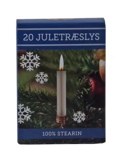 Juletrelys stearin 20stk-Diana lys Hot