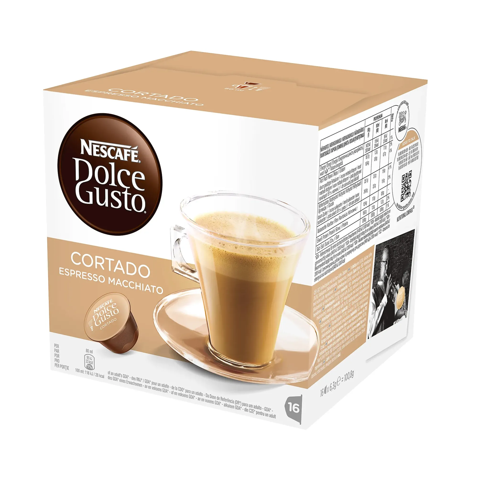 Kaffekapsel Cortado 16stk-Nescafé dolce gusto New
