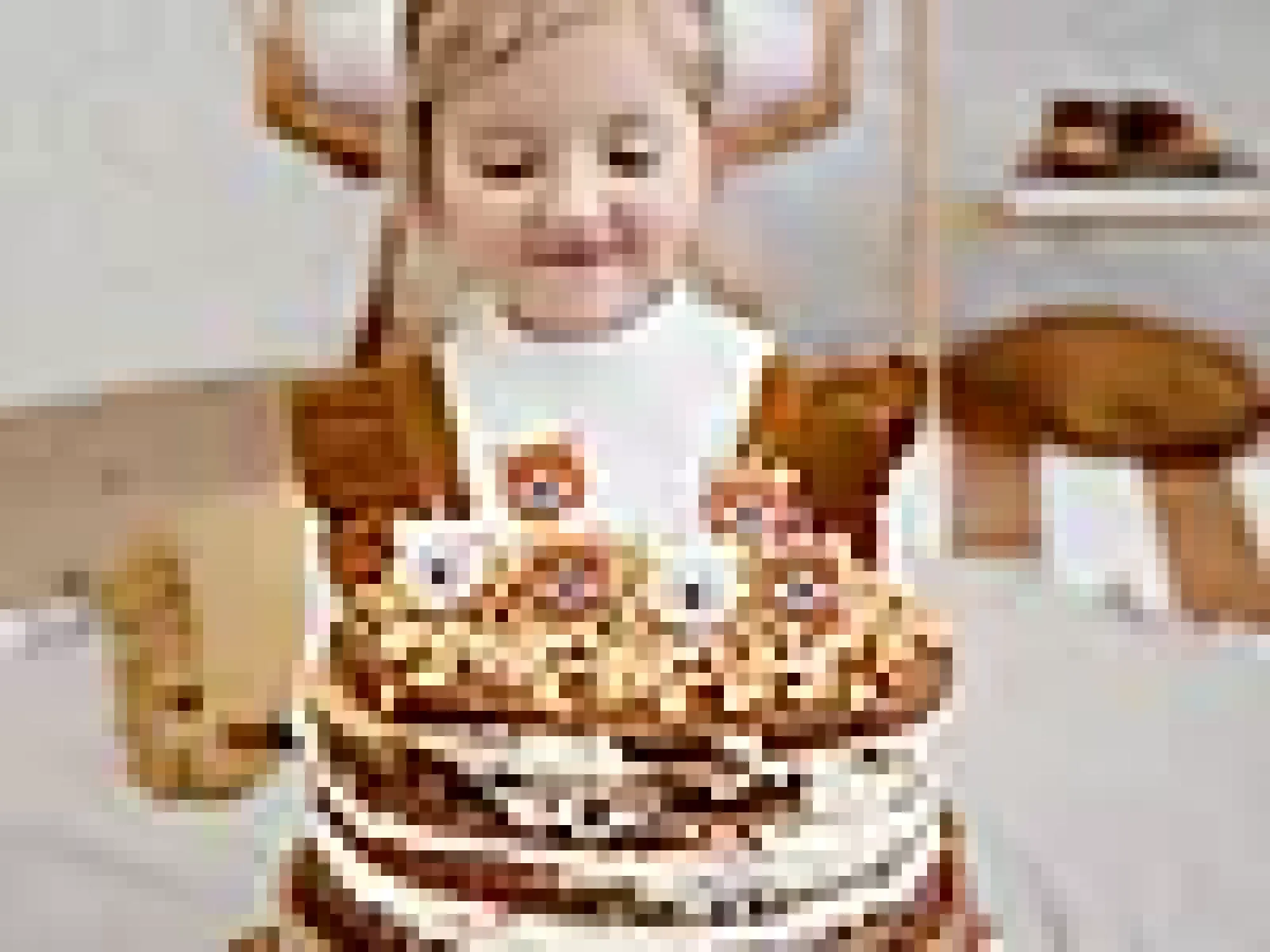 Kakelys Bamser 3cm 6stk-Partydeco Clearance