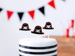 Kakelys Pirat På Stick 5stk-Partydeco New