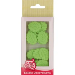 Kakepynt blader marsipan12stk 2x3cm-Funcakes Hot