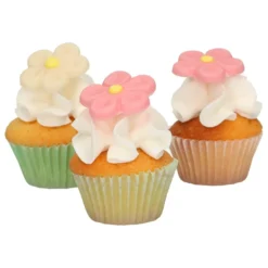 Kakepynt blomster marsipan 12stk 3cm-Funcakes Hot