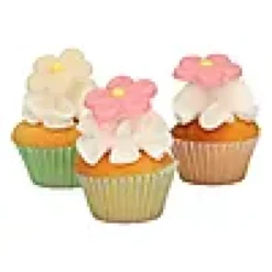 Kakepynt blomster marsipan 12stk 3cm-Funcakes Hot