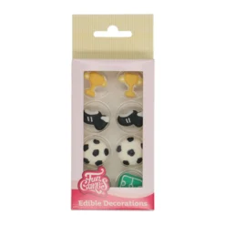 Kakepynt fotball 8stk-Funcakes Outlet
