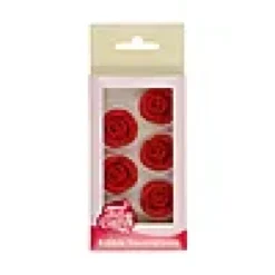 Kakepynt e Marsipanroser 2,5cm 6stk-Funcakes Discount