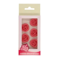 Kakepynt Marsipanroser 2,5stk 6stk-Funcakes Best
