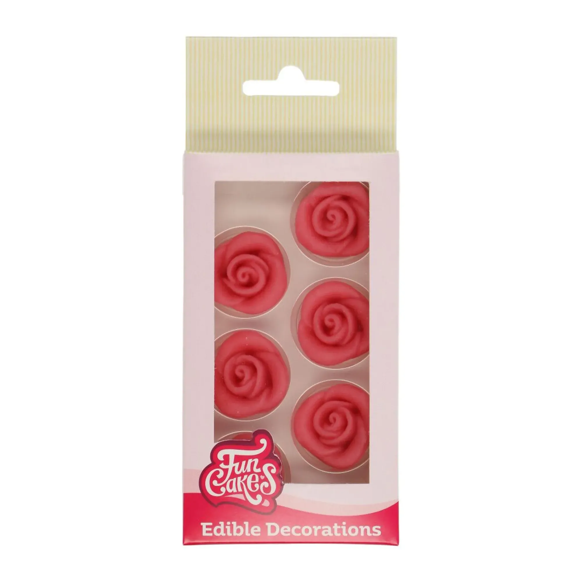 Kakepynt Marsipanroser 2,5stk 6stk-Funcakes Best