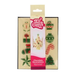 Kakepynt Sjokolade Julefigurer 12stk-Funcakes Hot