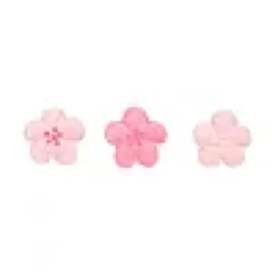 Kakepynt spiselig blomster rosa ass 24stk-Funcakes Sale