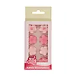 Kakepynt spiselig blomster rosa ass 24stk-Funcakes Sale