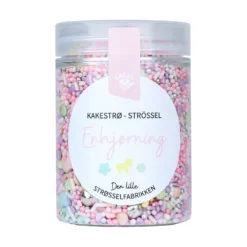 Kakestrø enhjørning pastell 90g-Cacas Discount