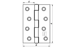 Kanthengsel 1505 elgalvanisert 101mm-Pn Beslag Outlet