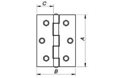 Kanthengsel 1501 gz 50mm-Pn Beslag Discount