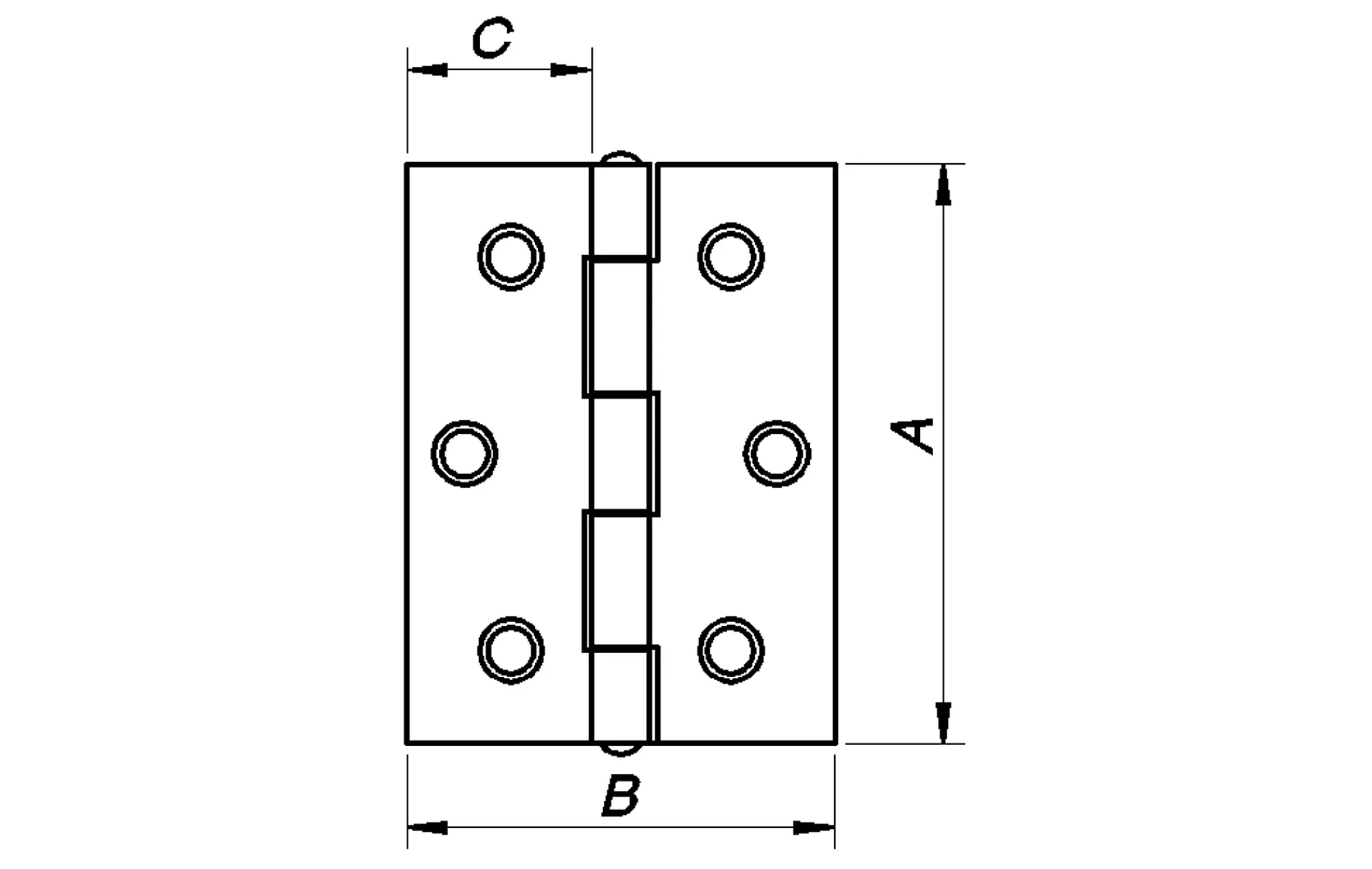 Kanthengsel 1501 gz 50mm-Pn Beslag Discount