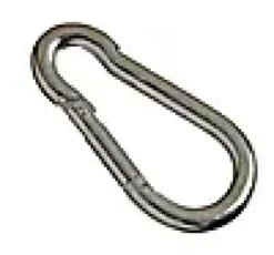 Karabinkrok elektro galvanisert 5x50mm 2stk-Pn Beslag