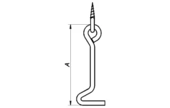 Kastekrok 75mm 1stk-Pn Beslag Discount