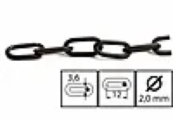 Kjetting200-2 svart 2m SB-Habo Sale