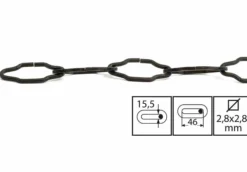 Kjetting 320-2 svart 2m sb-Habo New