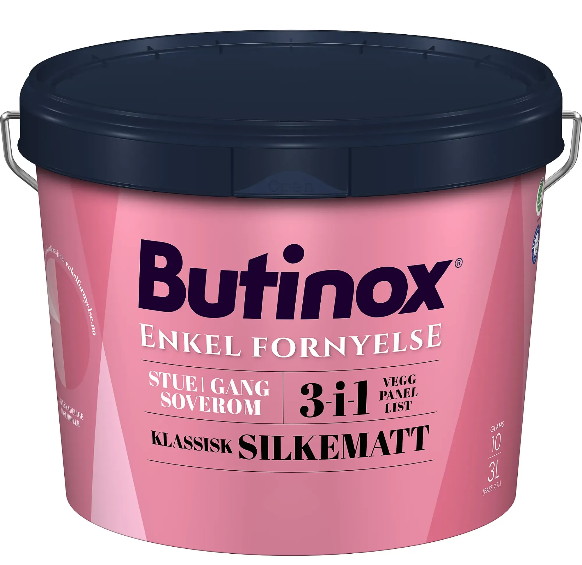 Klassisk Silkematt hvit base 2,7L-Butinox