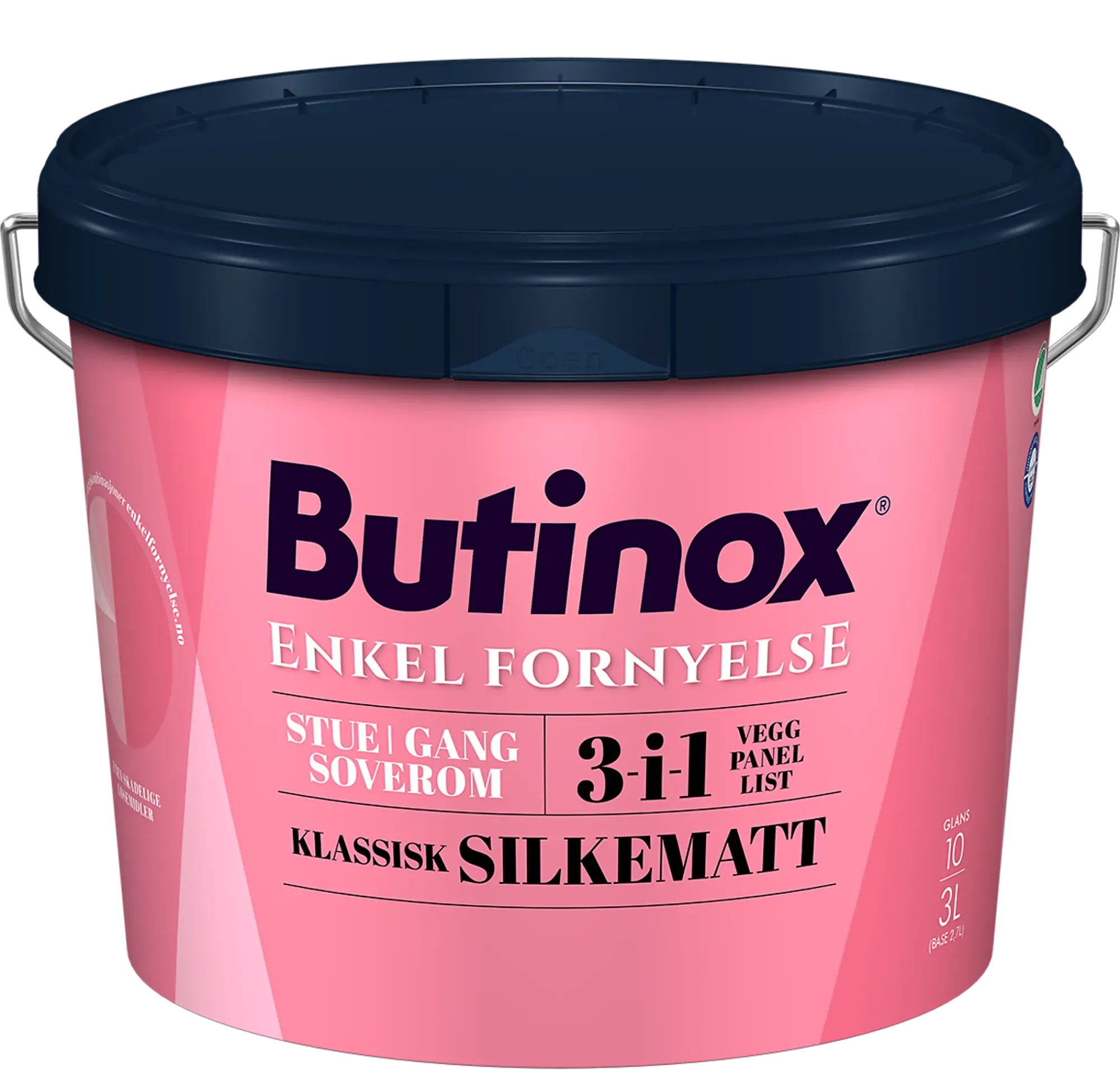 Klassisk Silkematt hvit base 2,7L-Butinox