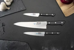 Knivsett 3deler Kokkekniv HB-85 Grønnsakskniv HB-55 Grønnskaskniv HB 40-Mac Sale