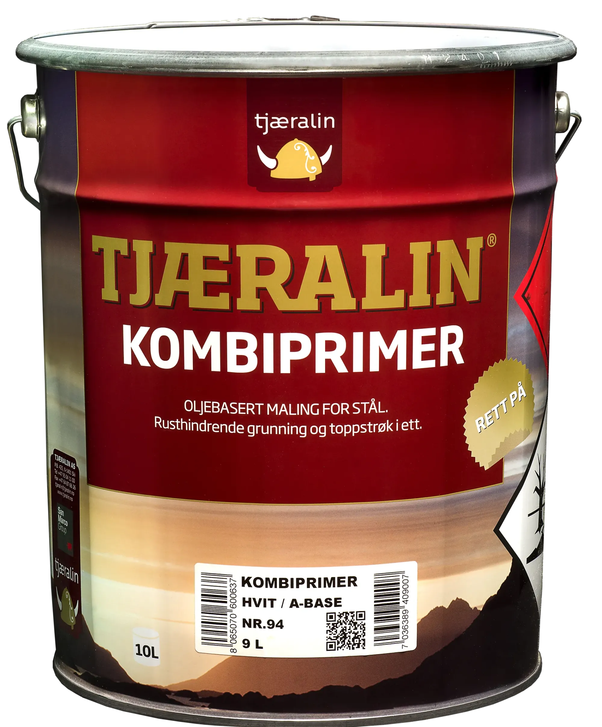 Kombiprimer hvit /A-base 9l-Tjæralin New