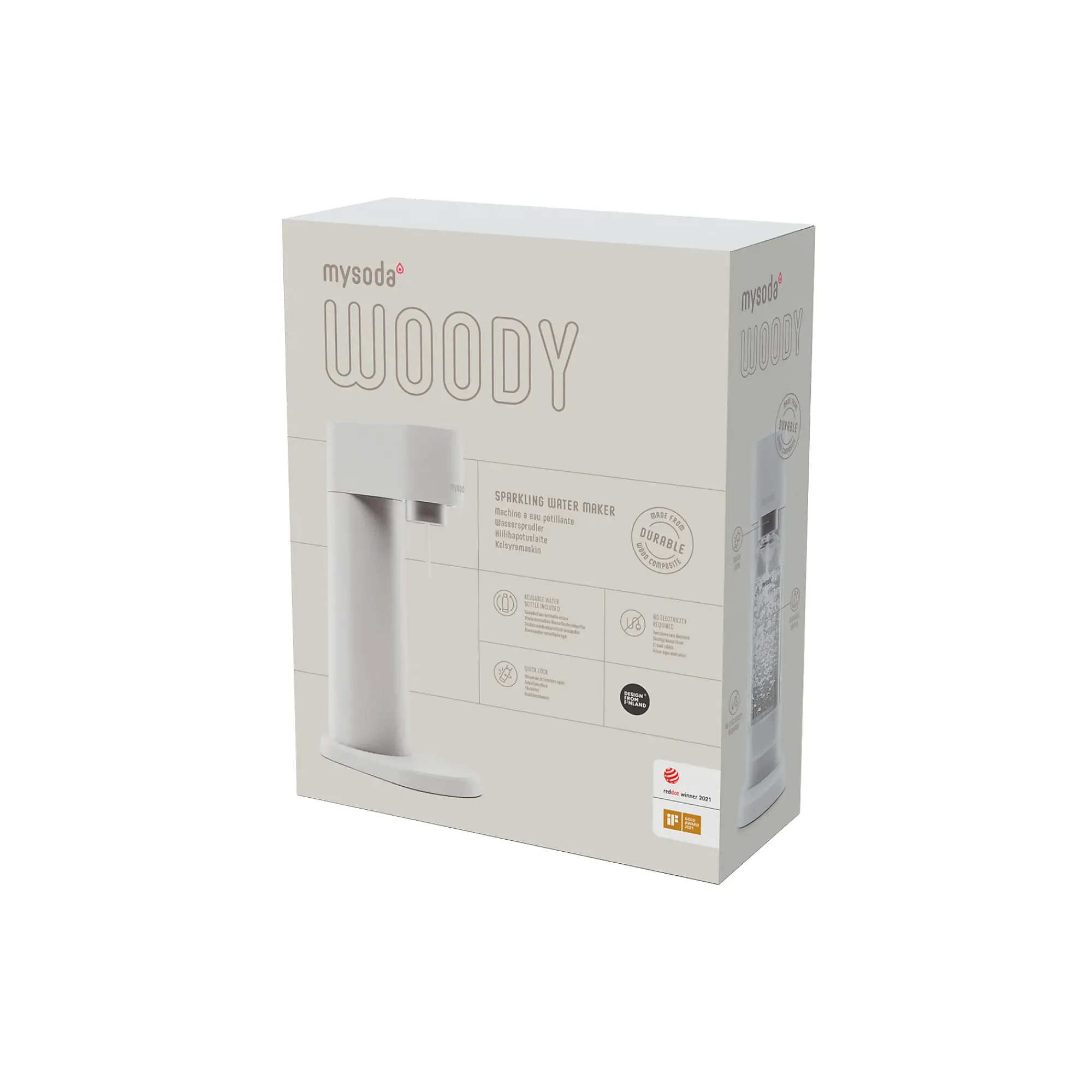 Kullsyremaskin Woody White (incl. 60L sylinder)-Mysoda Hot