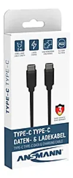 Ladekabel USB-C til USB-C 2m-Ansmann Sale